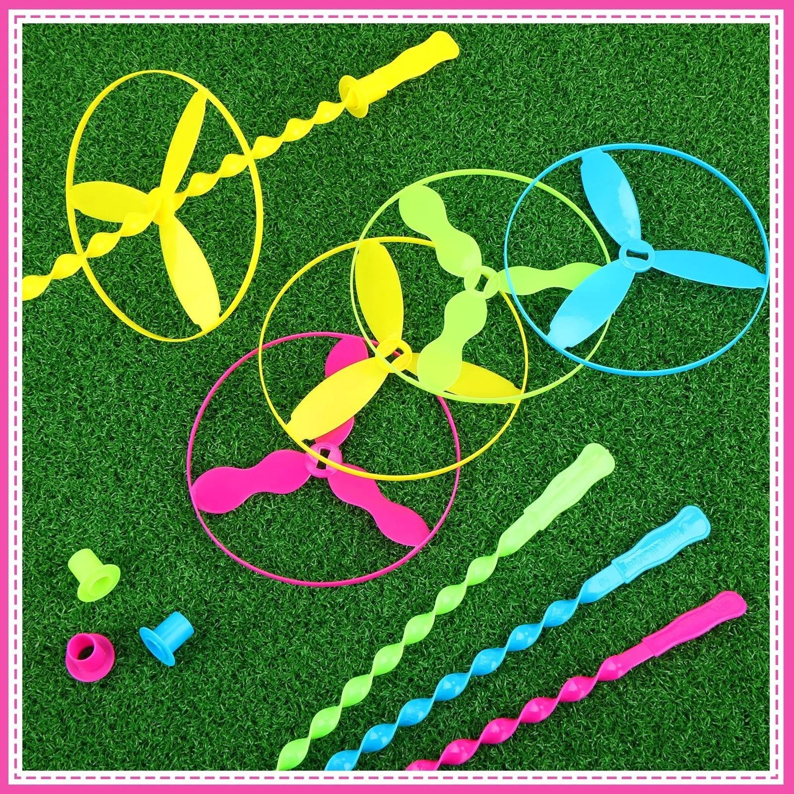 Colorful Hand Push Flying Disc Toys for Kids Party Fun