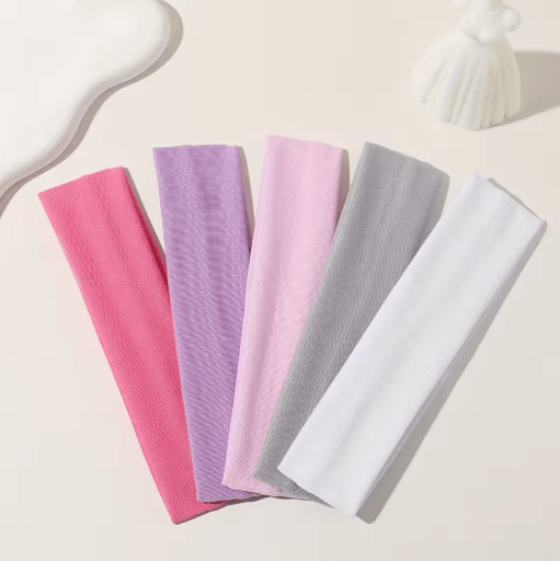 Solid Color Sports Headbands for Women Stretch Elastic Hairbands for Fitness Yoga and Makeup