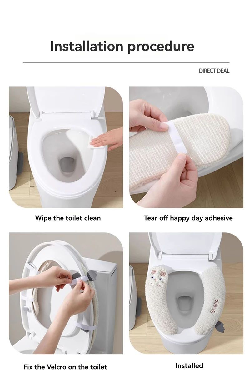 Universal Winter Warm Toilet Seat Cushion Cover