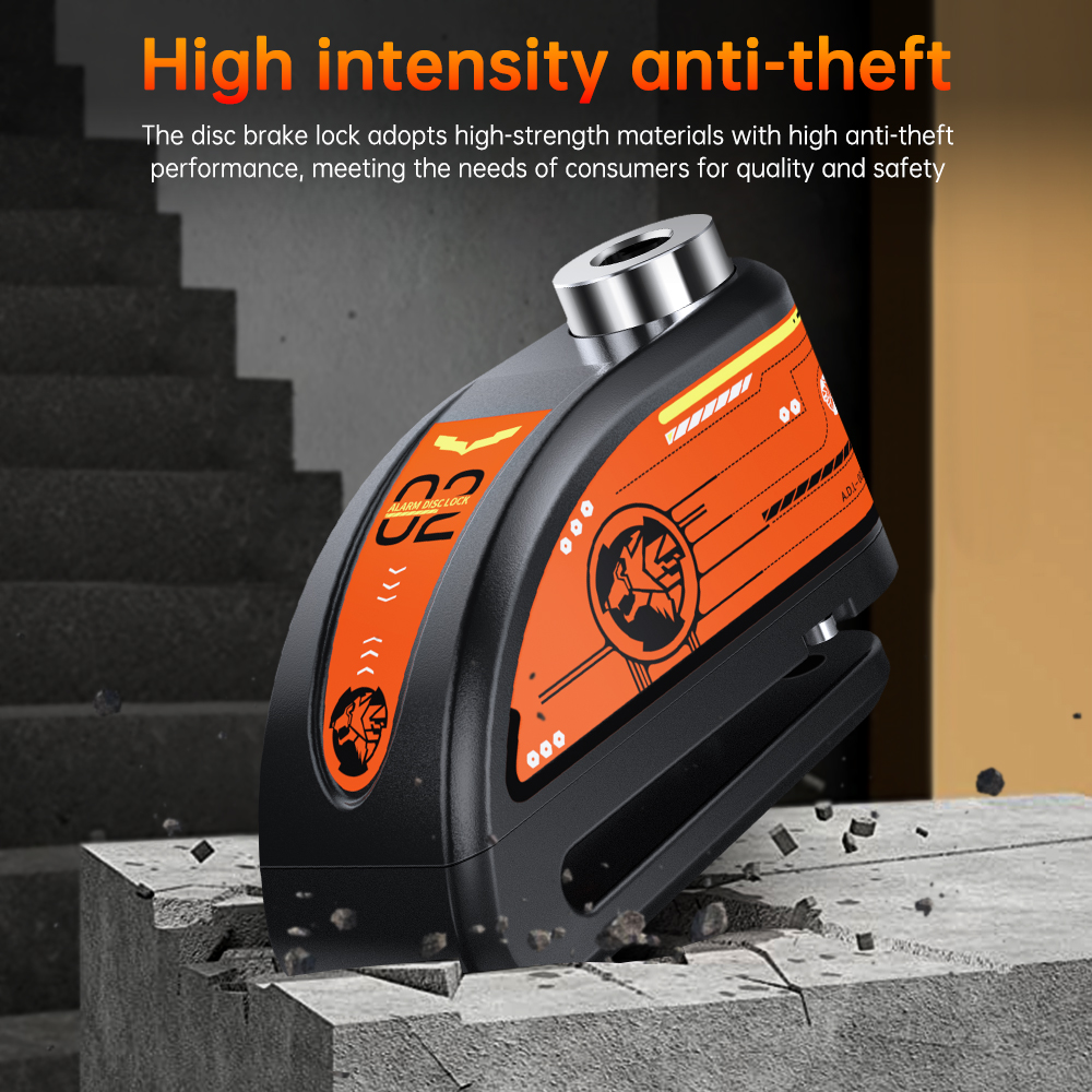 120dB Motorcycle Disc Lock, Ultra-Loud Anti-Theft Alarm Lock for Bikes, Scooters & Motorcycles, Waterproof Wheel