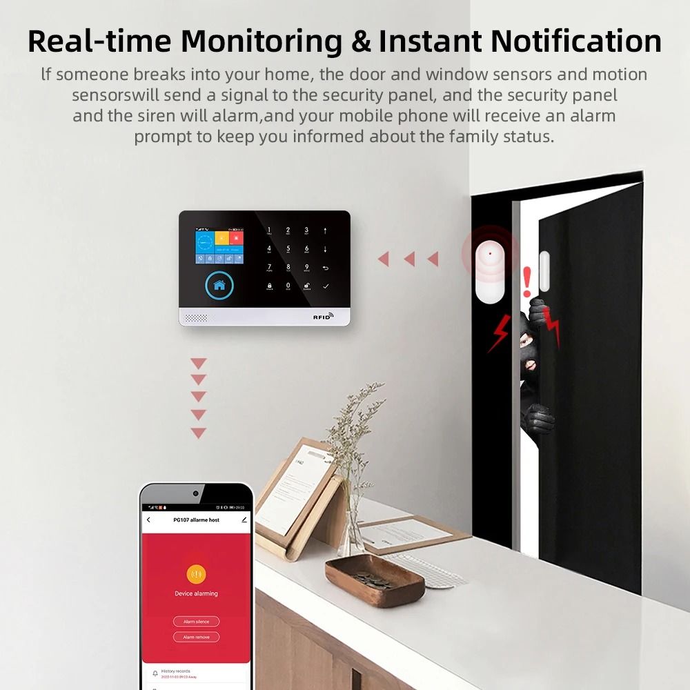 PGST 103 4G WiFi GSM Home Security Alarm System