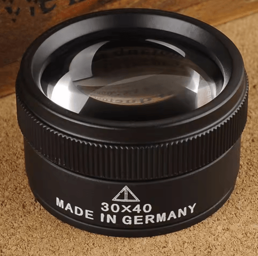 Premium 30X 40mm Optical Glass Measuring Magnifier – HD Pocket Microscope Loupe for Coins & Jewelry