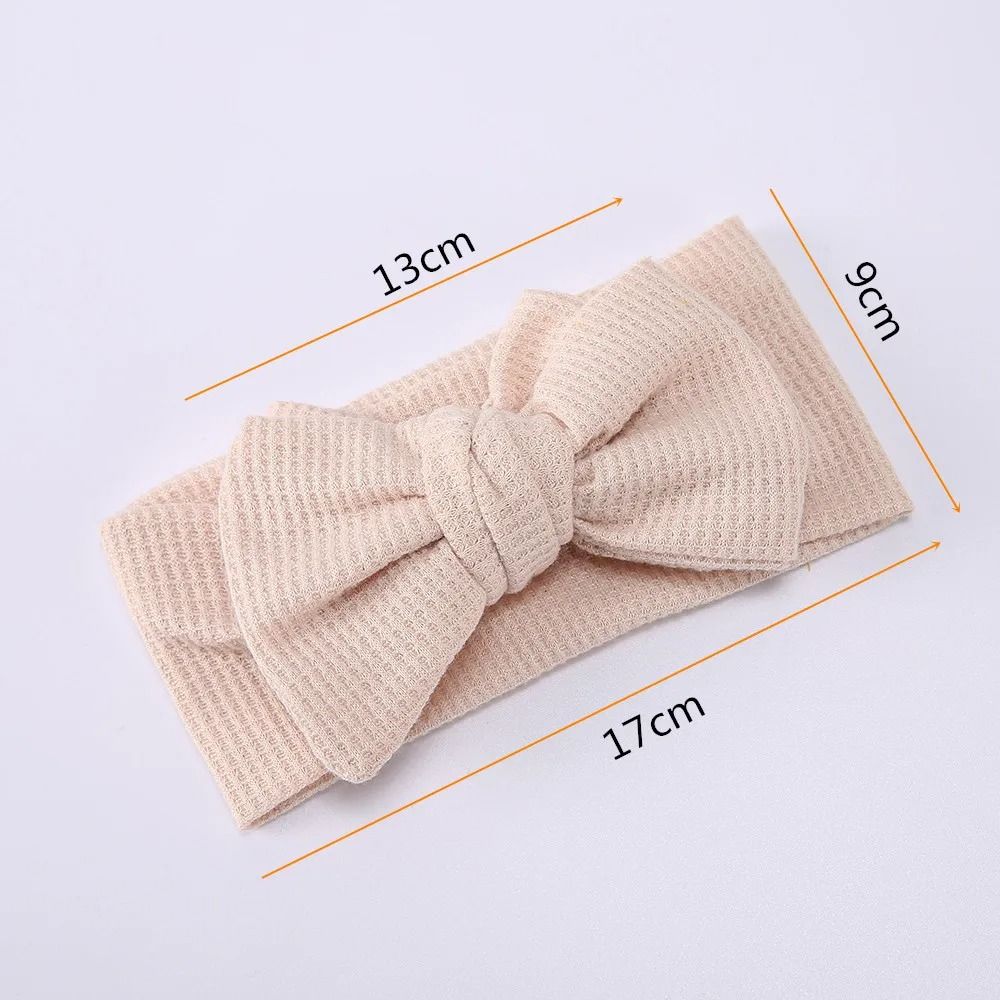 Elite Waffle-Knit Newborn Headband – High-Stretch Precision Bowknot Turban