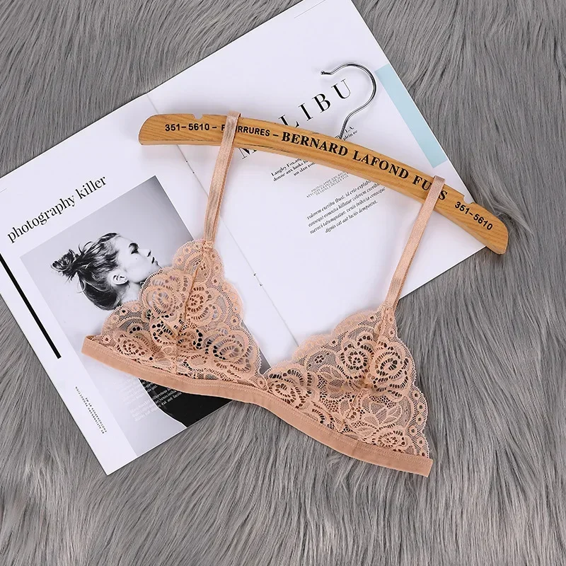 Women's Sexy Lace Lingerie, Thin Bra Without Chest Pad, Cutout Back Buckle Tube Top, Fashionable Women's Underwear