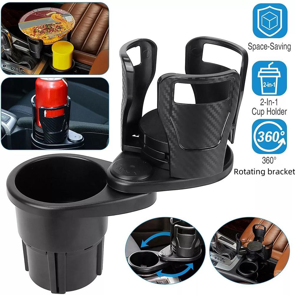 Car Cup Holder Expander Adapter – Multifunction Adjustable Dual Cup Mount & Mobile Phone Holder