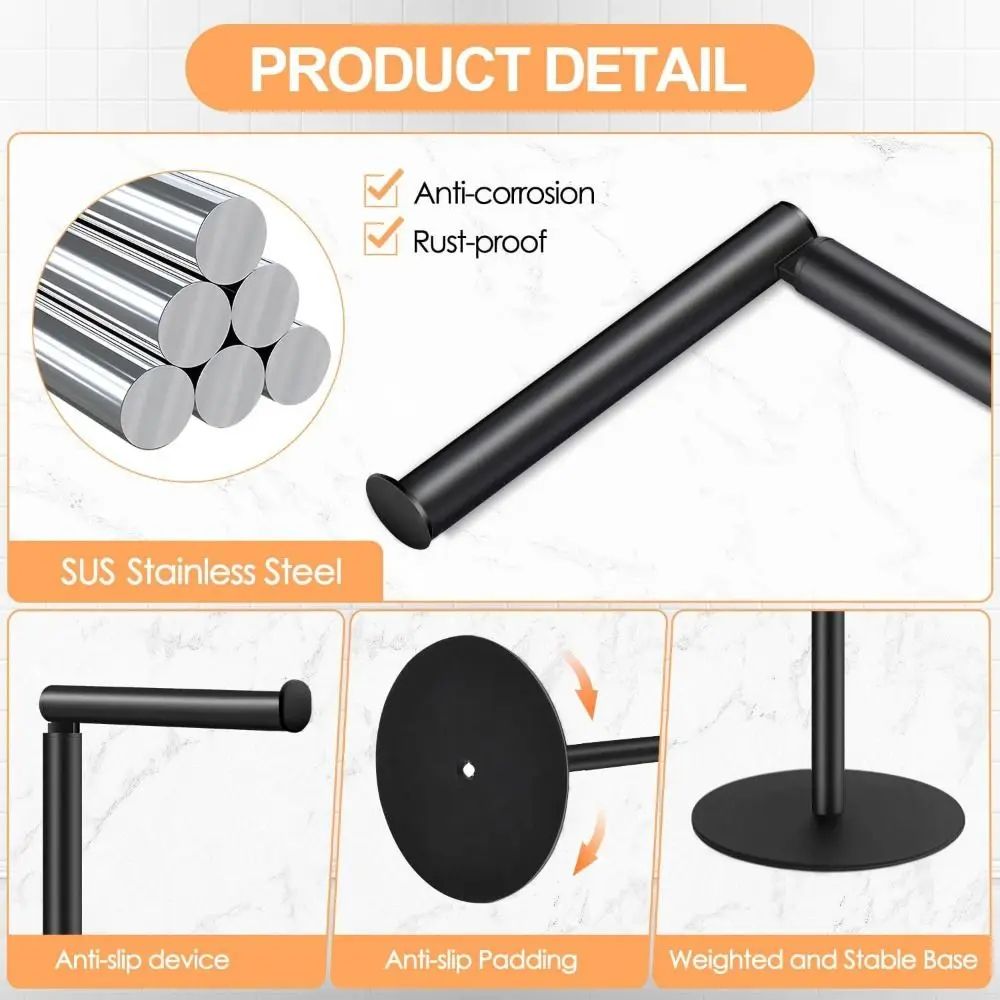 Stainless Steel Freestanding Toilet Paper Holder