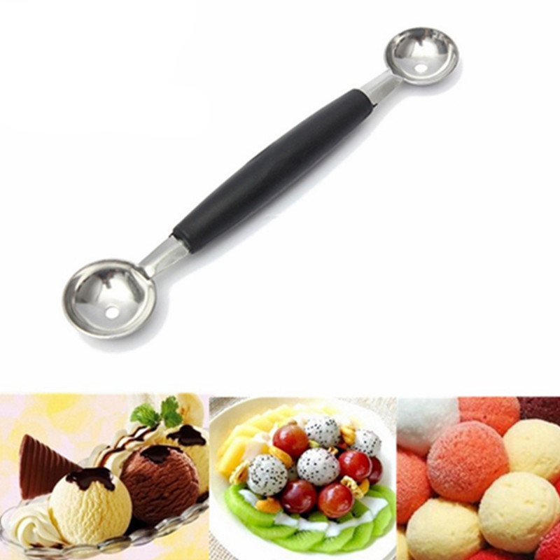 Double Ended Melon Baller Stainless Steel Fruit Ice Cream Spoon Fruit Vegetable Tools for Perfect Ball Shapes