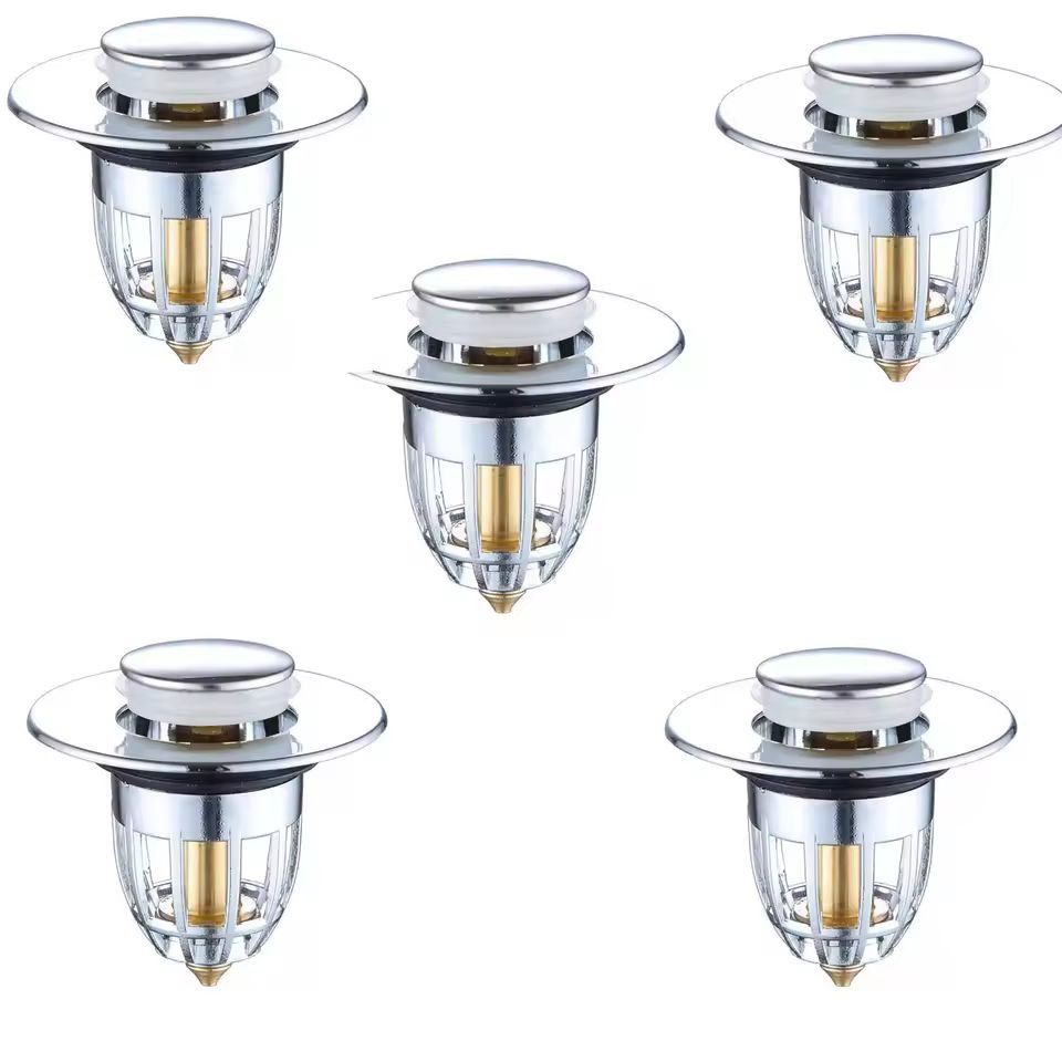 Premium Universal Pop-Up Sink Drain Stopper with Built-in Hair Catcher