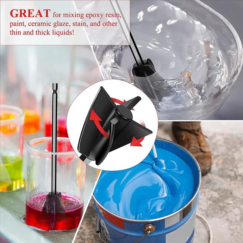 Epoxy Mixer Paint Drill Attachment Paddle