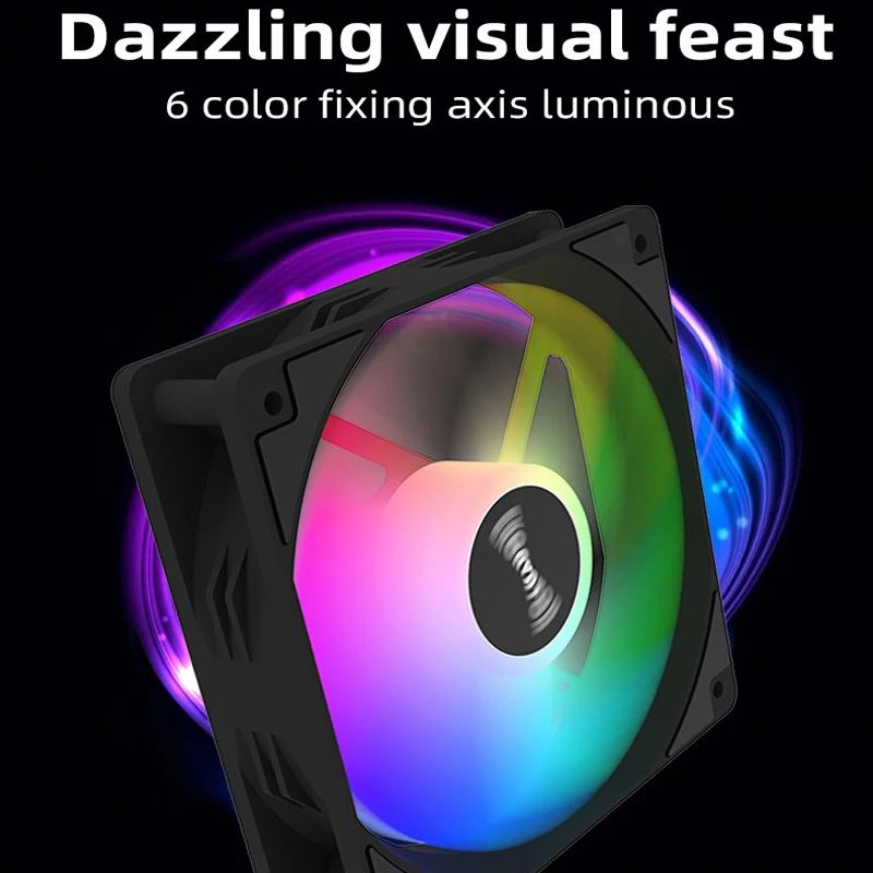 120mm RGB PC Case Cooling Fan 12V High-Airflow Computer Cooler