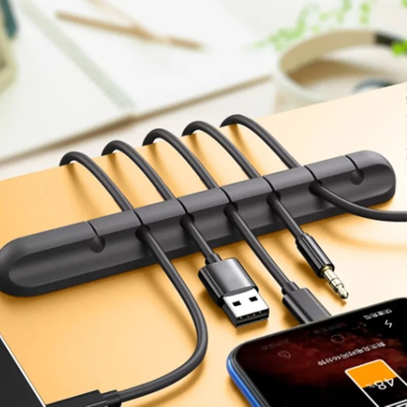 Silicone Desk Cable Organizer Clips Self Adhesive USB Cord Holder