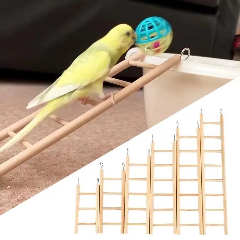 Wooden Climbing Ladder Toy for Hamsters Birds and Small Pets