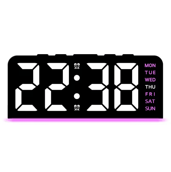Modern LED Digital Alarm Clock – Temperature Display Desk Clock with Night Light, Snooze & Backlight