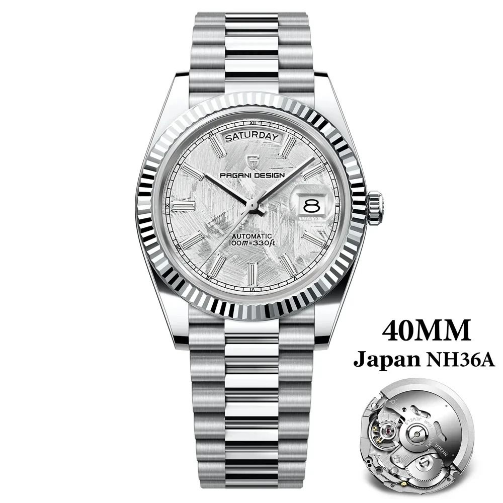 Automatic Day-Date Mechanical Watch – Luxury NH36A Movement Sapphire Timepiece