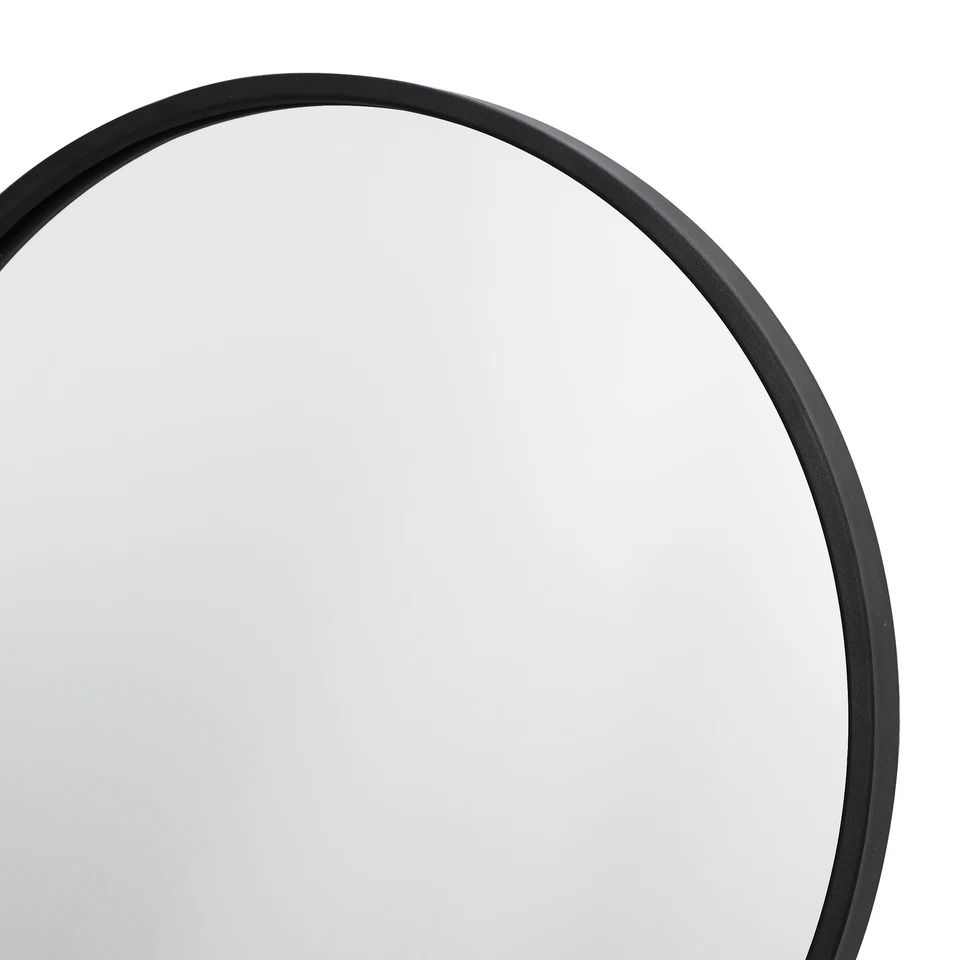 Modern Round Wall Mirror Decorative Metal Frame Vanity Bathroom Entryway Mirror