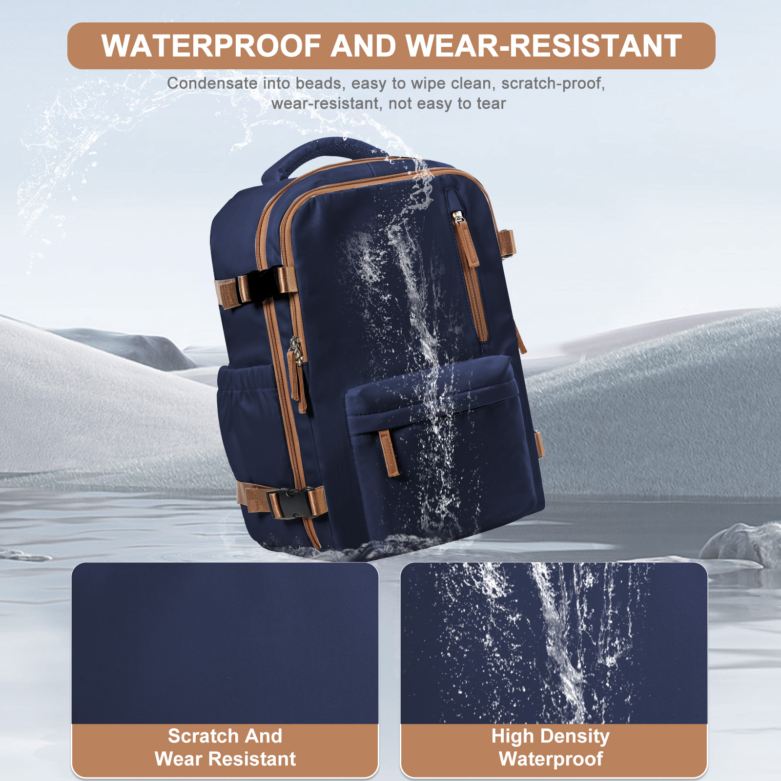 Men's Waterproof Business Backpack for Travel & Notebook, Spacious Cabin Bag for Ryanair, Stylish and Practical Gift