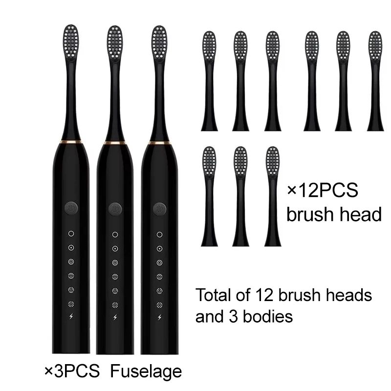Ultrasonic Electric Toothbrush with 6 Cleaning Modes, USB Rechargeable & Waterproof