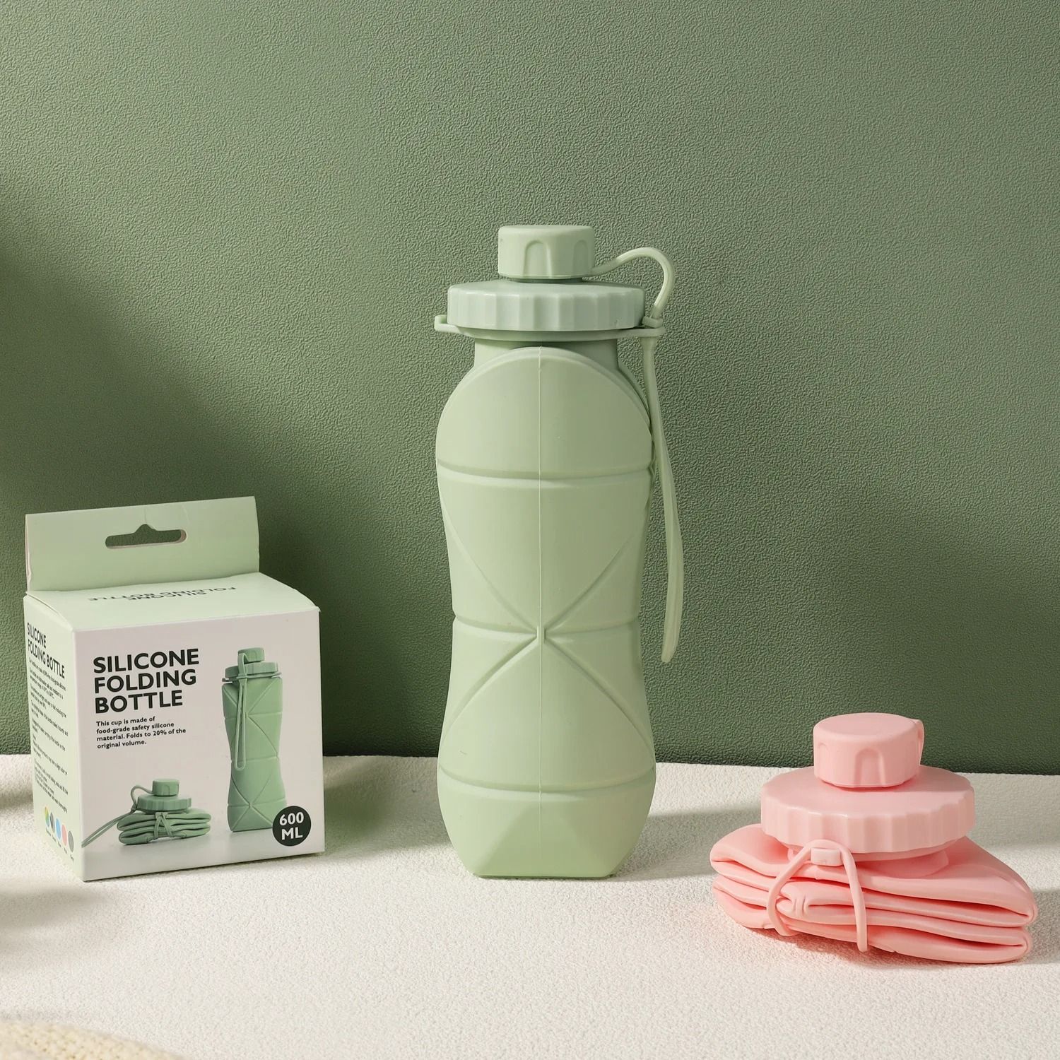 Silicone Folding Water Cup for Travel and Outdoor Use