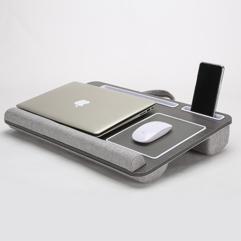 Multi Purpose Laptop Desk Leg Table, Anti-Slip Bar Design with Embedded Mouse Pad for Bedroom and Sofa Use