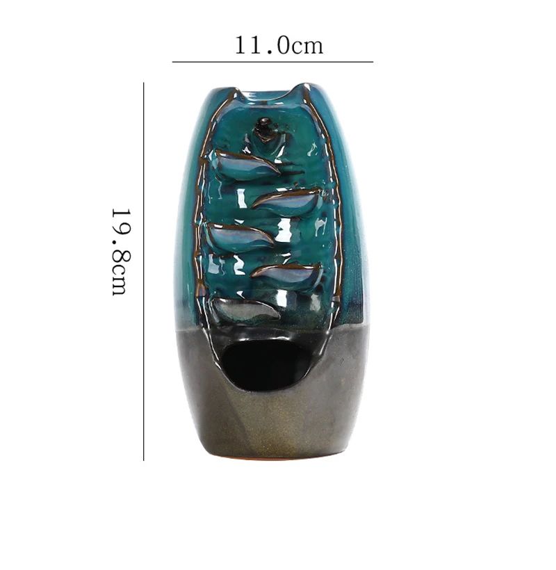 Ceramic Waterfall Incense Burner Set