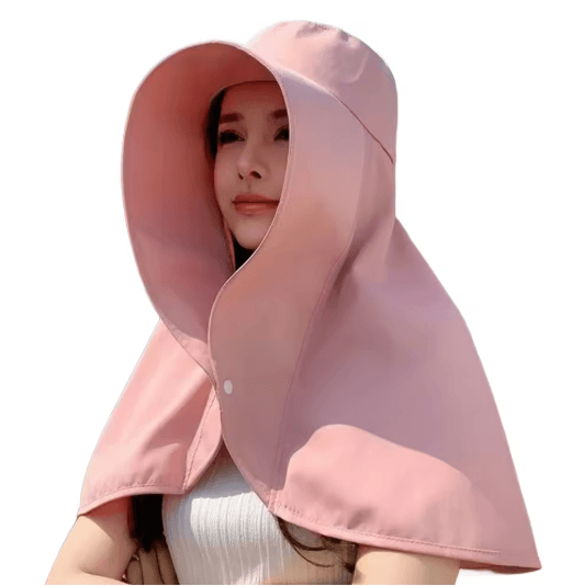 Sun Protection Hat with Neck Cover Breathable Wide Brim Travel and Beach Hat
