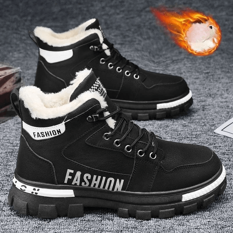 Men's Snow Boots, Warm, Anti-Slip Winter Work Boots for Outdoor Comfort