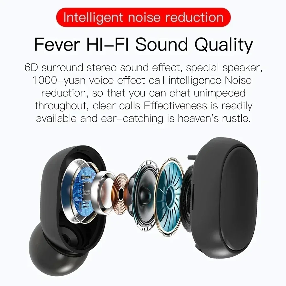 Bluetooth Earphones Wireless Noise Cancelling Headset with Microphone