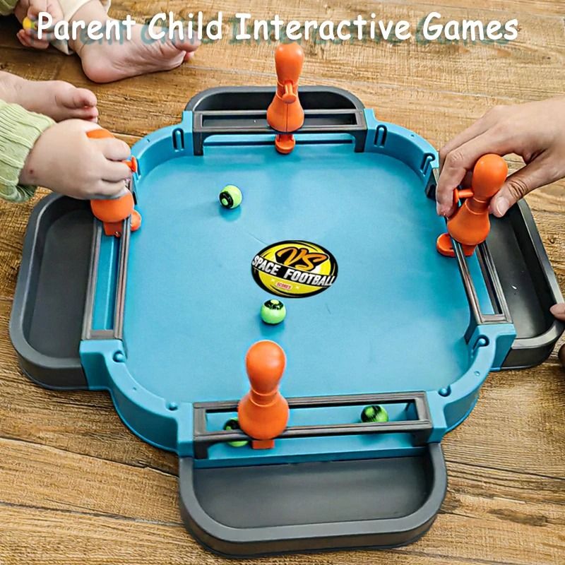 Kids Pinball Soccer Tabletop Marble Shoot Family Game