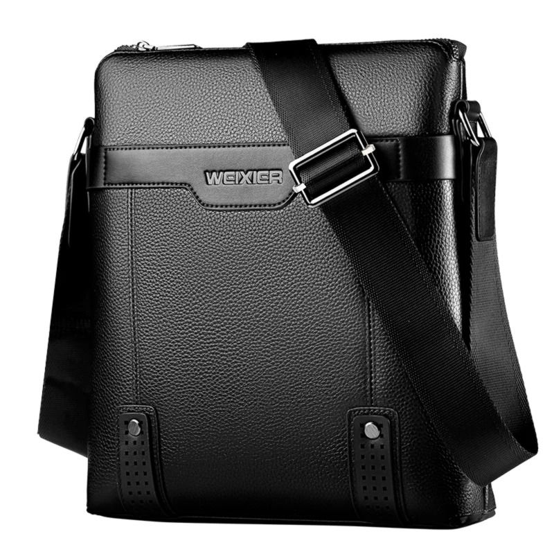 Vintage Style PU Leather Messenger Bag for Men
