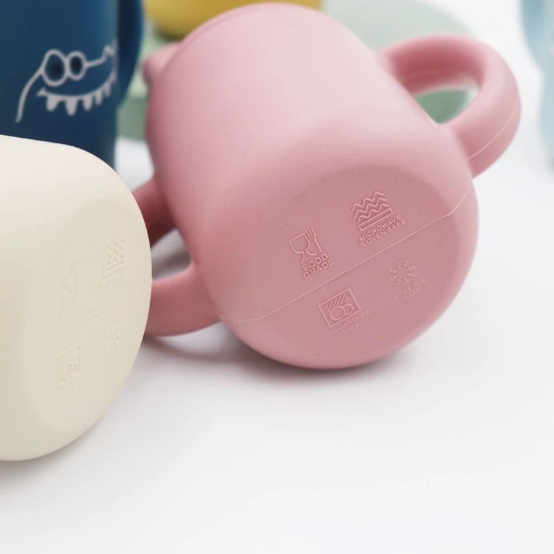 Tiny-Sip 2-in-1 Cartoon Silicone Transition Cup