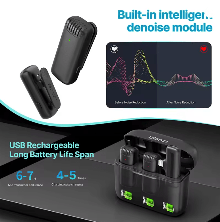 Ulanzi J12 Wireless Lavalier Microphone System