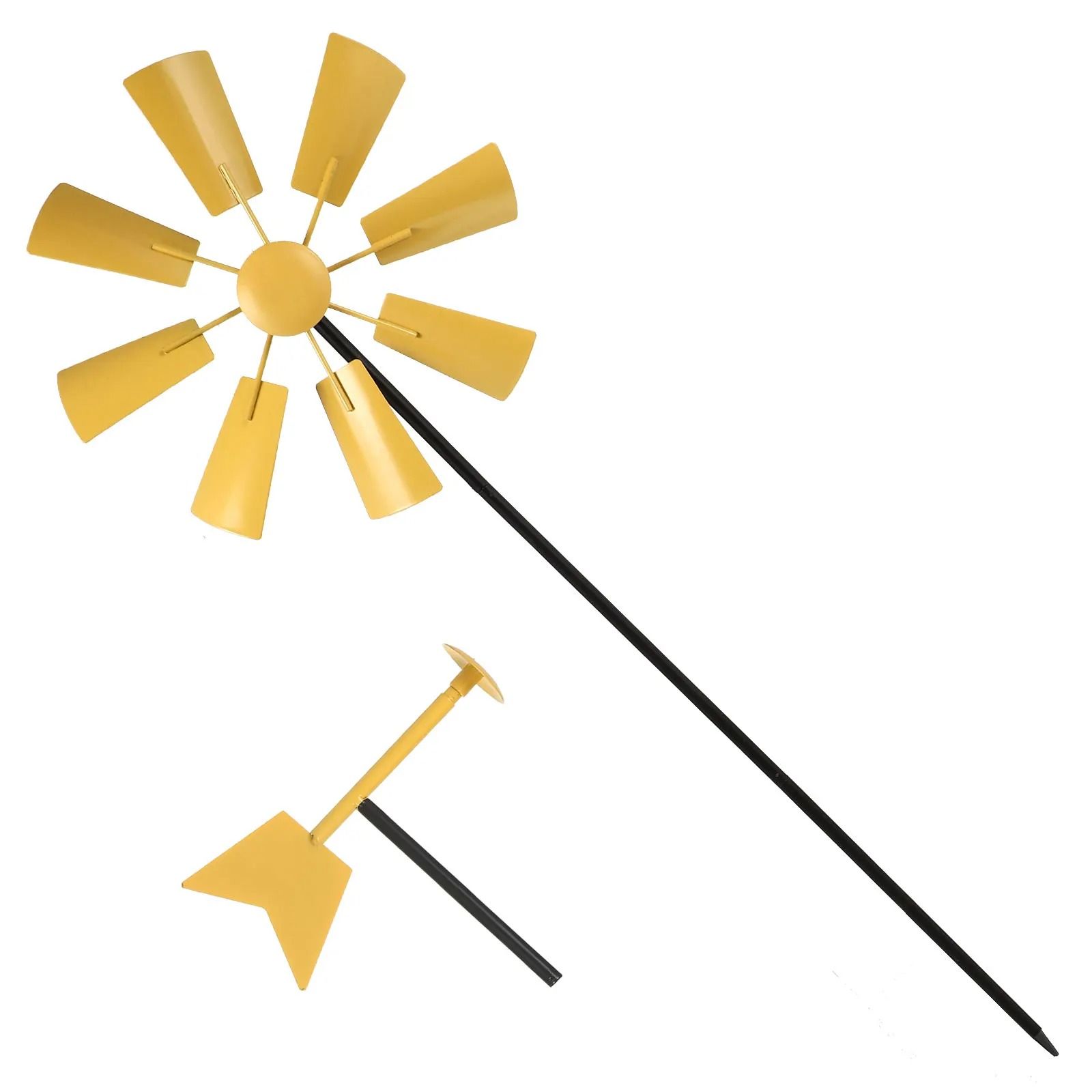 Iron Windmill Garden Stake Outdoor Rotating Windmill Decoration for Yard and Lawn