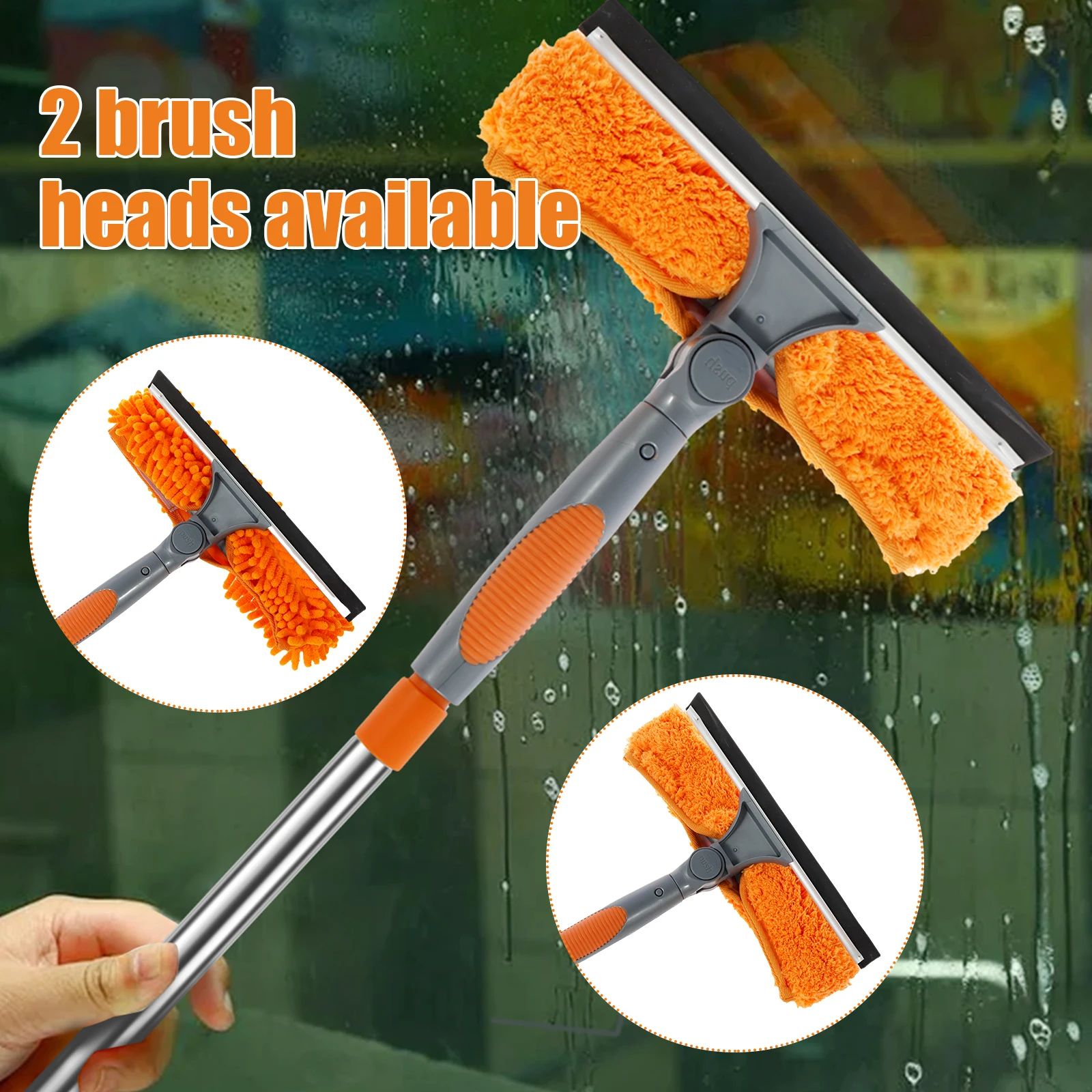 ExtendReach Pro 2-in-1 Telescopic Window Cleaning Kit with Double-Sided Squeegee