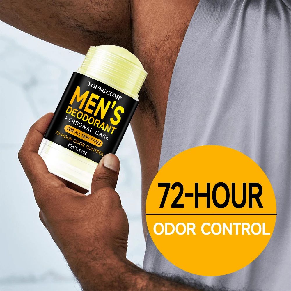 Men's Sandalwood Deodorant Stick Long Lasting Anti Sweat Underarm Odor Protection