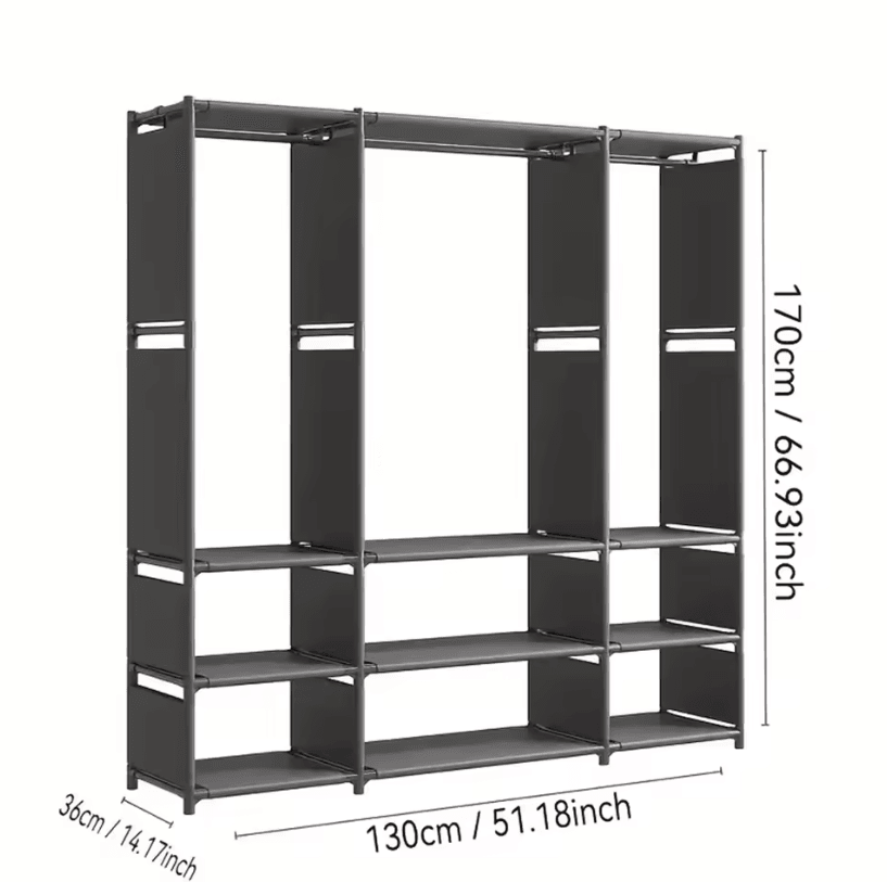 Multi-Functional Clothes Rack for Coats, Hats and Clothes Drying