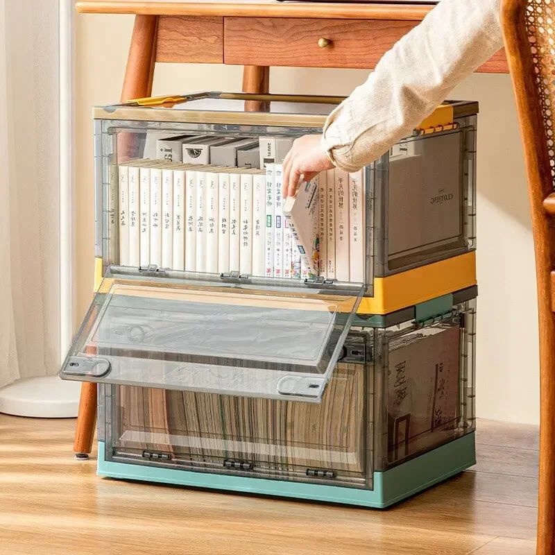 Foldable Transparent Storage Box – Large Capacity Plastic Organizer for Clothes, Toys & Home Storage