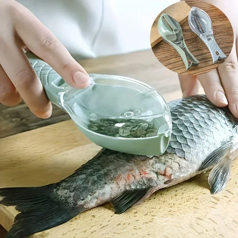 Fish Scale Scraper Peeler - Easy Kitchen Tool for Quick, Safe Fish Cleaning