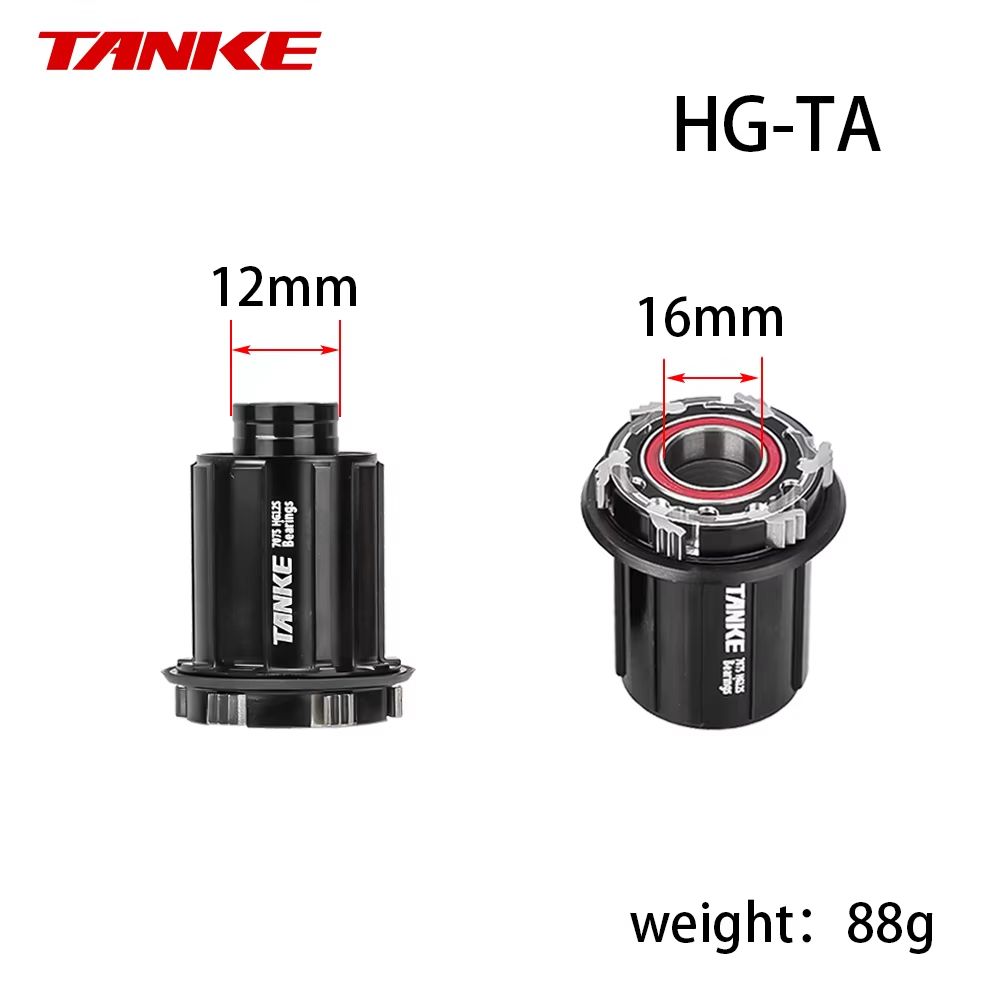 TANKE 6-Pawl Freehub Body Driver – XD/HG/MS Compatible, 135 QR / 142 Thru-Axle