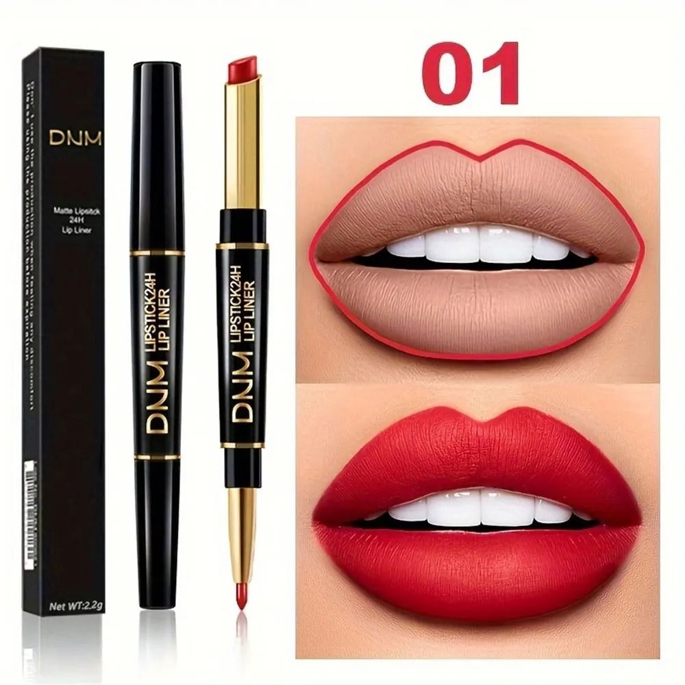 Double Ended Lipstick and Lip Liner Waterproof Long Lasting