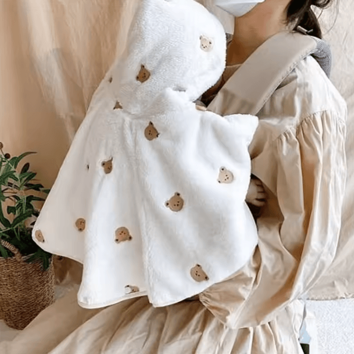 Cozy Coral Velvet Baby Hooded Cloak for Warm & Stylish Winter Comfort