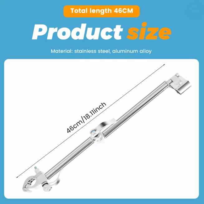 Adjustable Stroller Umbrella Mount Holder Stainless Steel Clip Stand