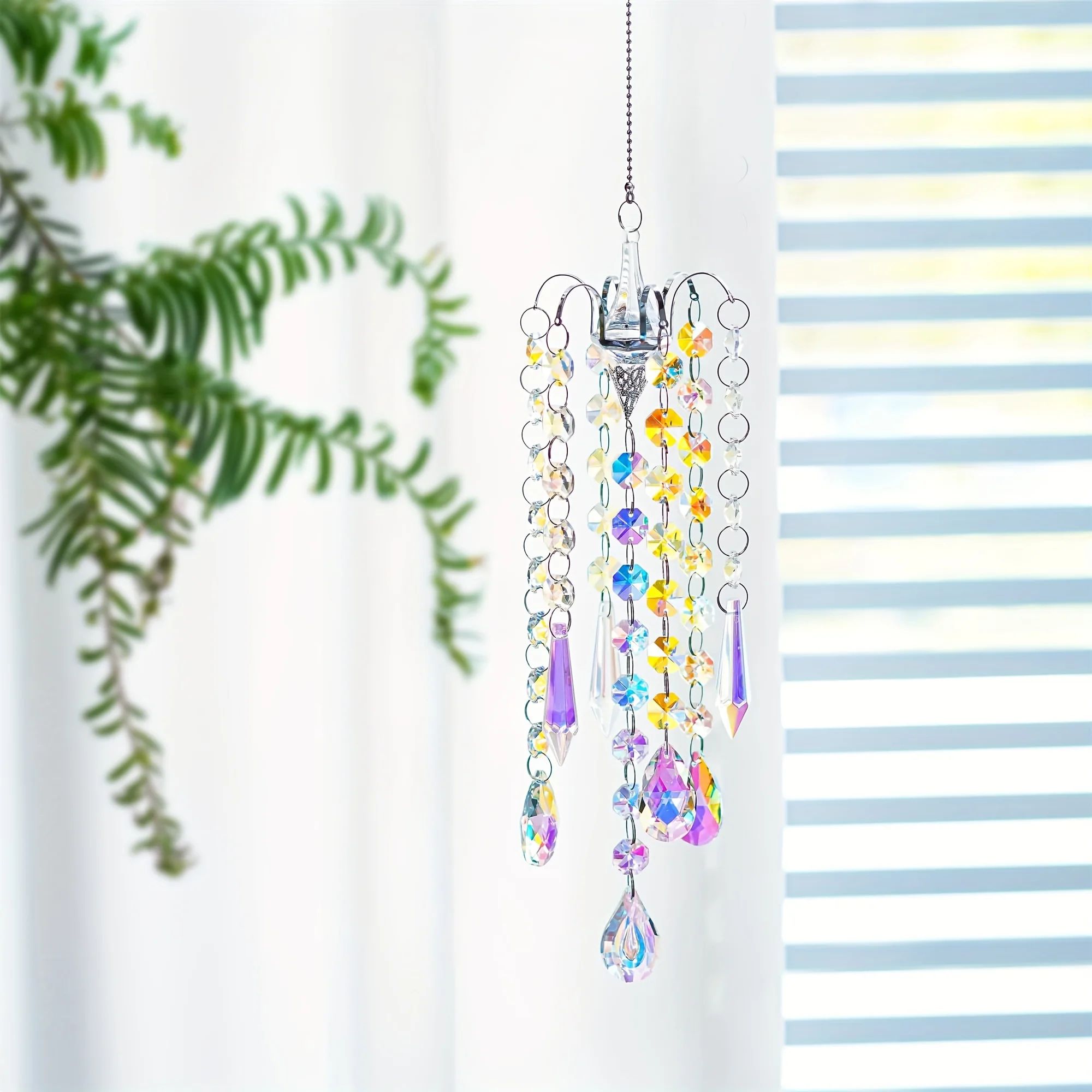 Crystal Chandelier Wind Chimes Rainbow Suncatcher