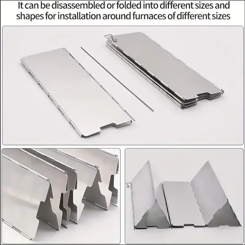 Ultralight Foldable Camping Stove Windscreen Aluminum Alloy Wind Shield