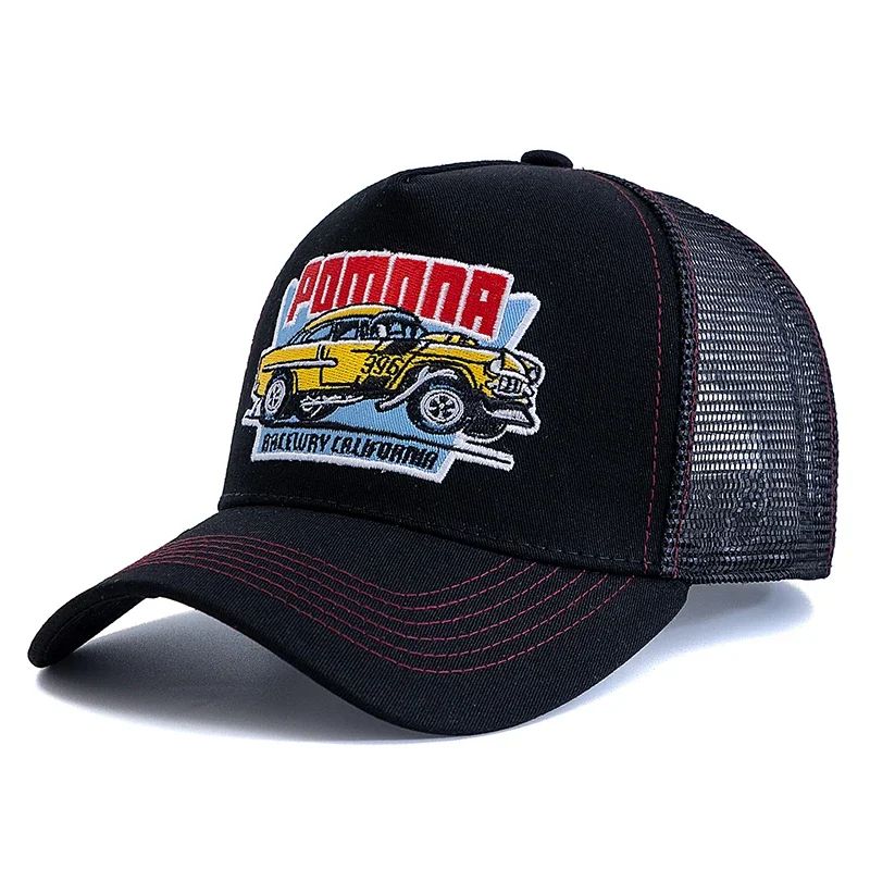 Big Truck Embroidered Mesh Trucker Hat – Adjustable Summer Fishing Snapback Cap