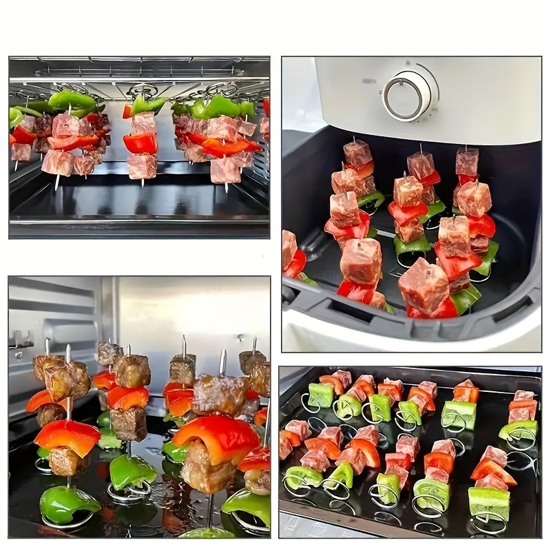 Vertical Grill Skewer Grill Air Fryer Oven Accessories Food Grade 304 Stainless Steel Special Baking Needle Set