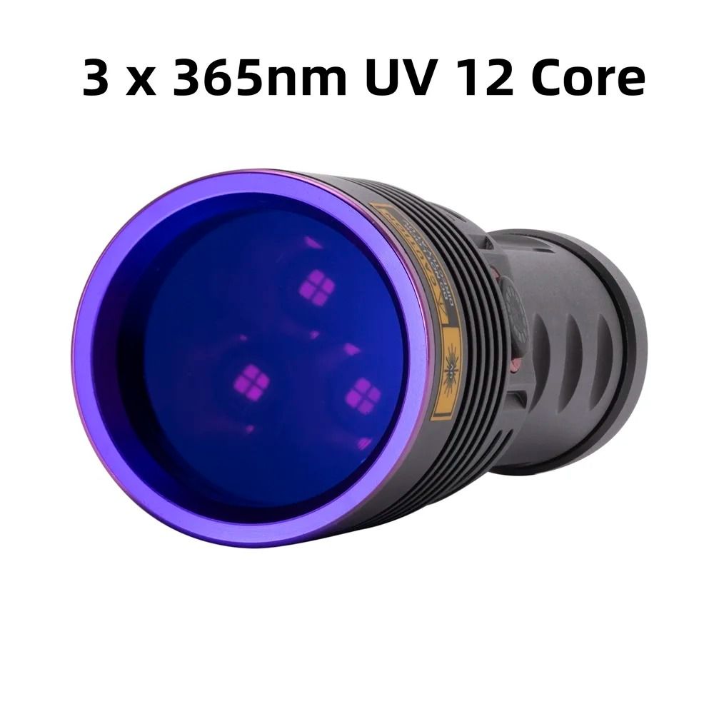 High Power UV Flashlight with Rechargeable Battery and Blacklight Detection