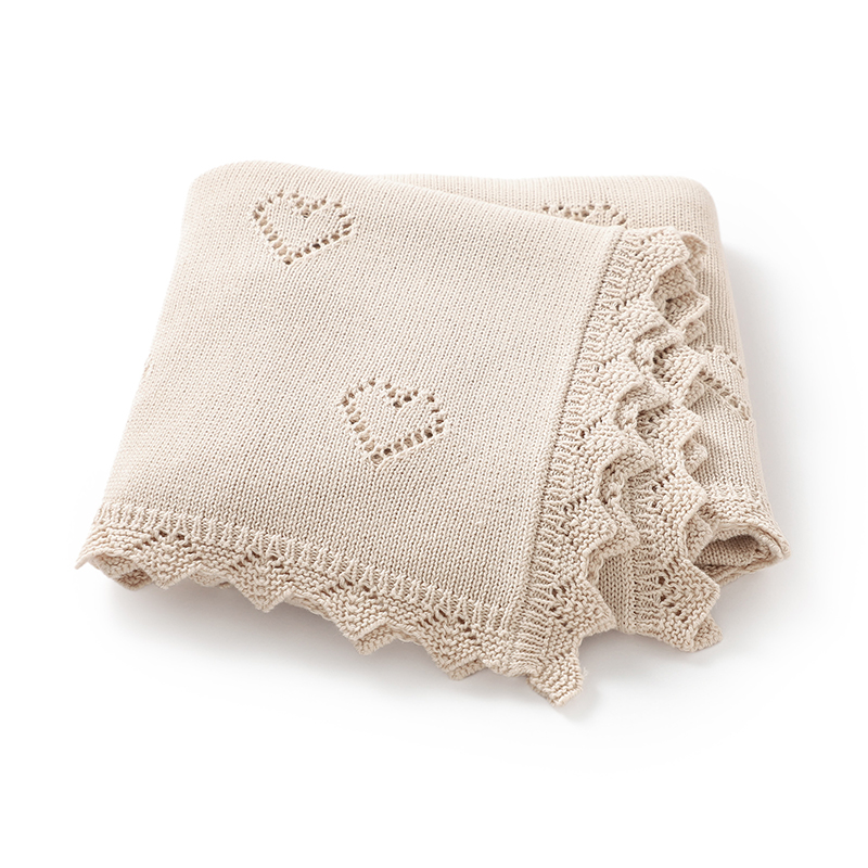 Ultra-Soft Cotton Baby Blankets Knitted, Newborn Infant Comforter Stroller Bedding for Boys and Girls, Swaddle Wrap