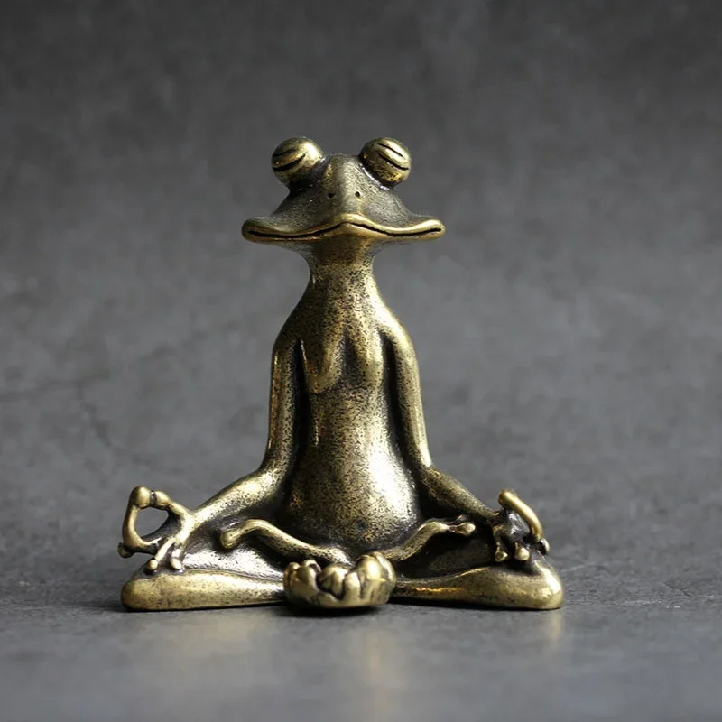 Pure Copper Zen Frog Incense Holder for Meditation Decor