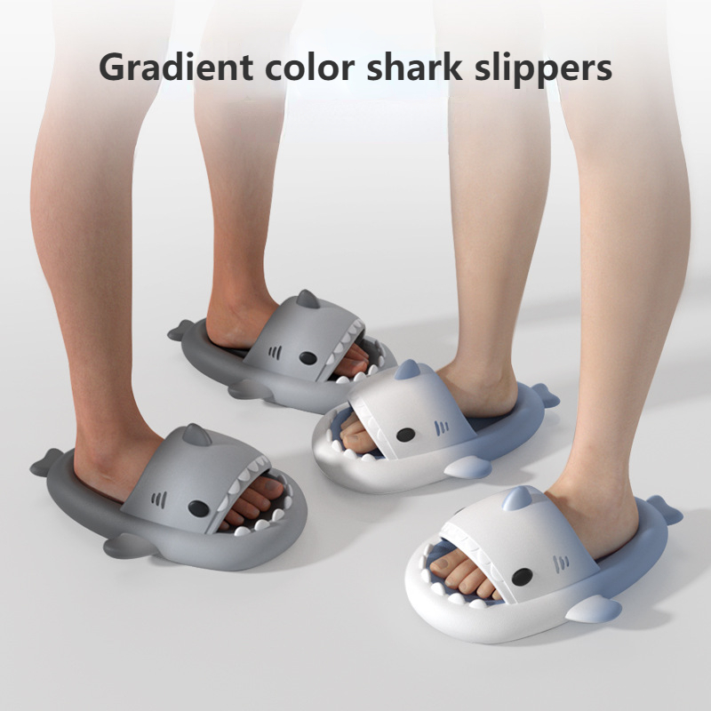 Men Luminous Christmas Shark Slippers, Pirate Milk Cow Sandals, Non-slip EVA Flip Flops, Adult Bathroom Shoes