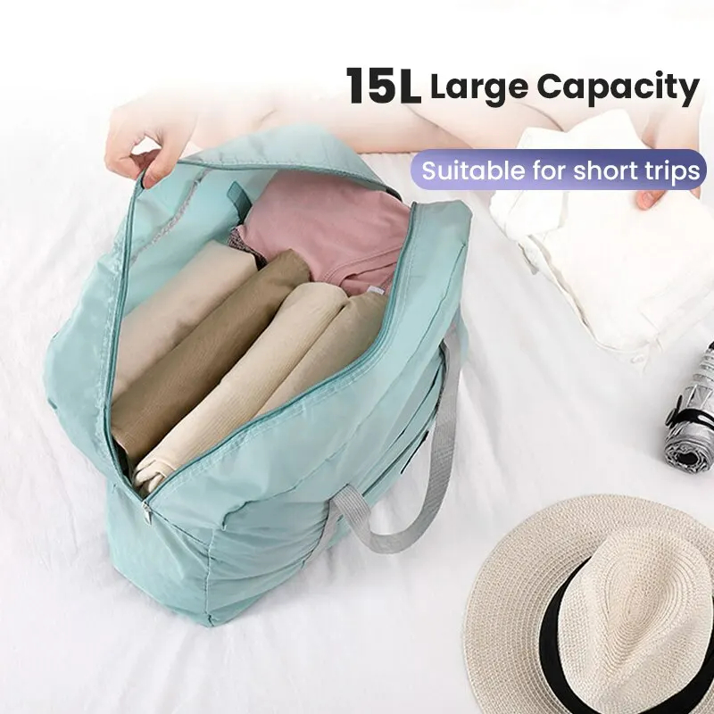 Foldable Travel Duffel Bag for Women – Lightweight, Spacious Carry-On Bag for Sports, Weekend Trips, and Overnight Trave